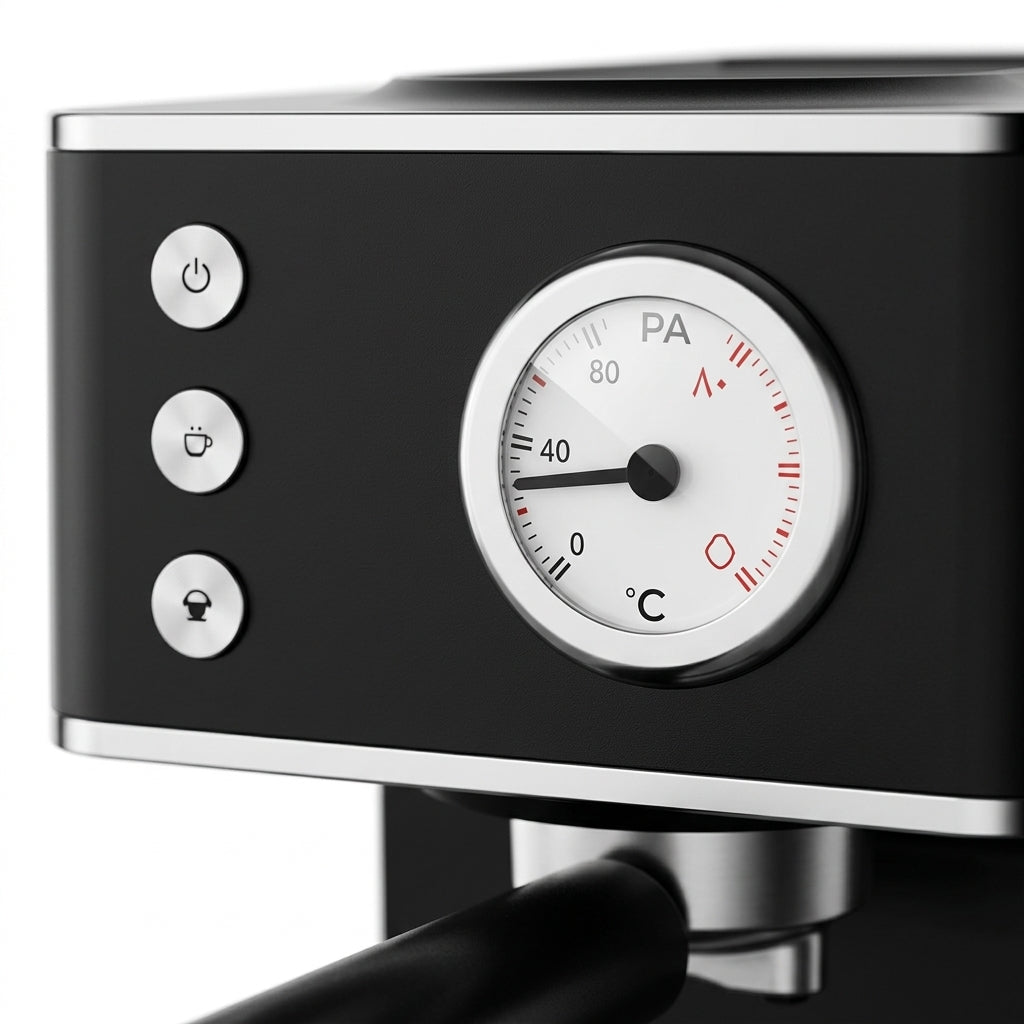 20-Bar Espresso Coffee Machine – 2-in-1 Coffee Maker & Milk Frother with 1350W, 1.2L Tank & Analog Dial