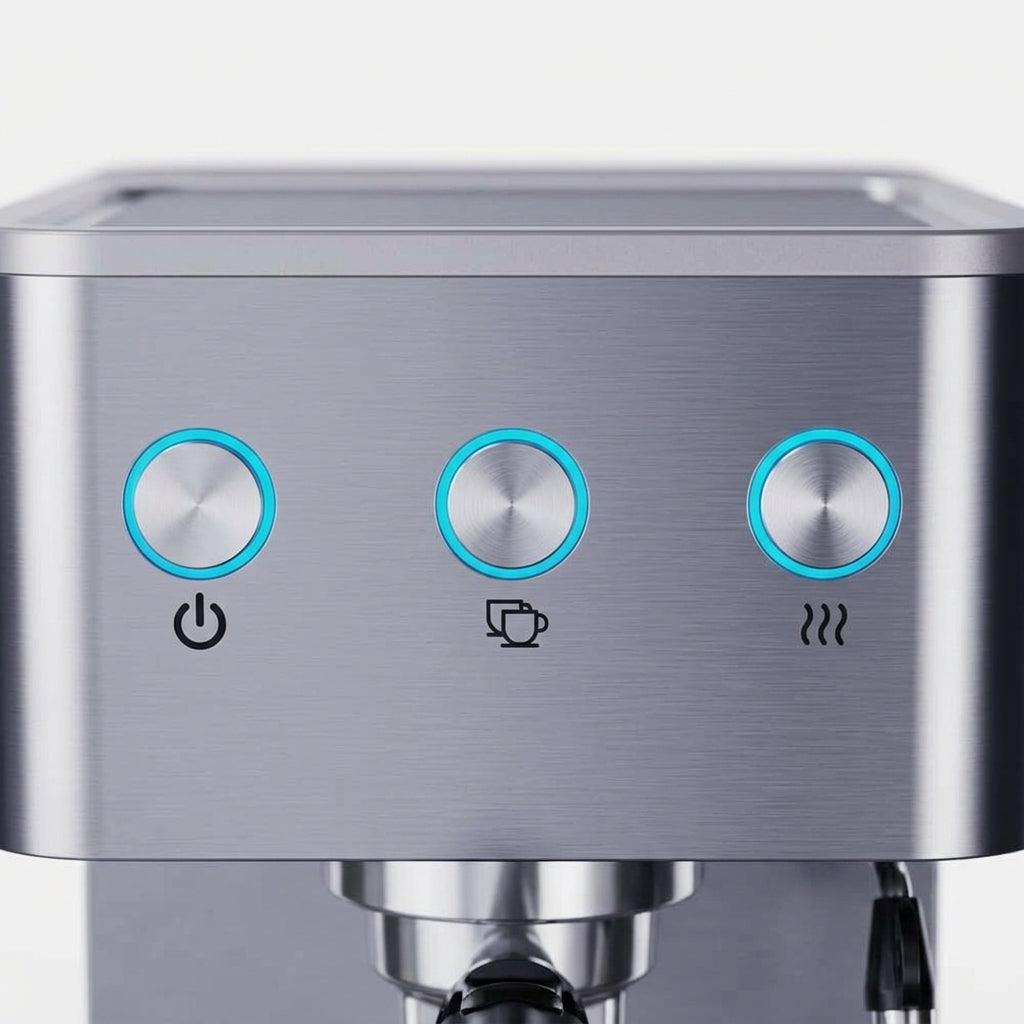 20 Bar S/S Cover Espresso Machine – 850W Manual Control with Auto Pressure Release & 1.8L Tank