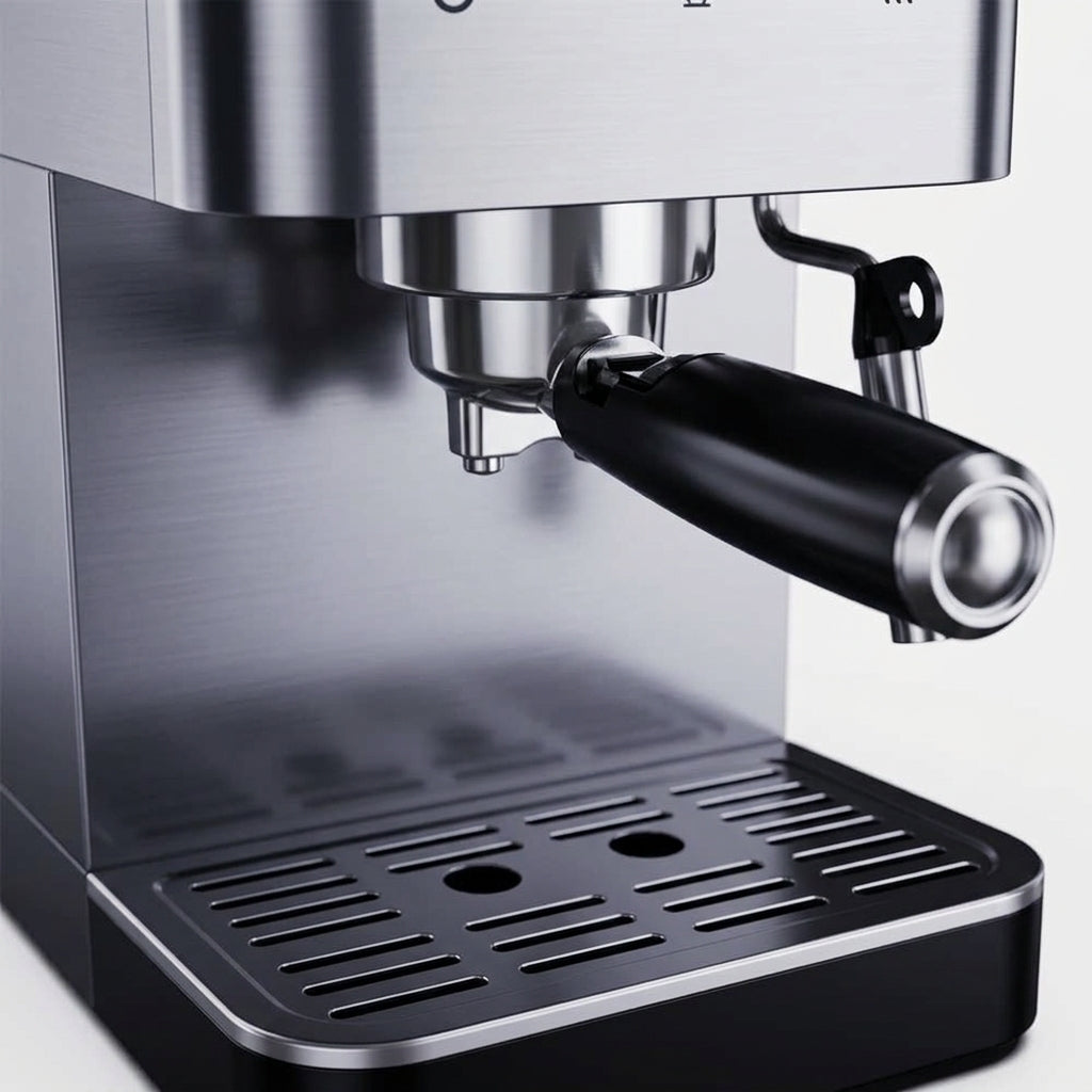 20 Bar S/S Cover Espresso Machine – 850W Manual Control with Auto Pressure Release & 1.8L Tank